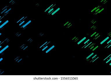 Dark Blue, Green vector layout with flat lines. Decorative shining illustration with lines on abstract template. Pattern for websites, landing pages.