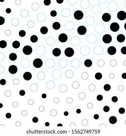 Dark Blue, Green vector layout with circle shapes. Glitter abstract illustration with colorful drops. Design for your commercials.