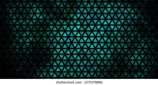 Dark Blue, Green vector layout with lines, triangles. Decorative design in abstract style with triangles. Pattern for websites.