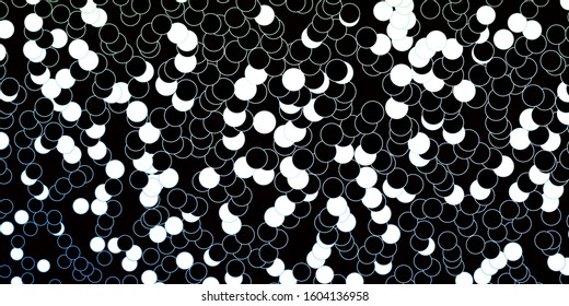 Dark Blue, Green vector layout with circle shapes. Colorful illustration with gradient dots in nature style. Pattern for wallpapers, curtains.