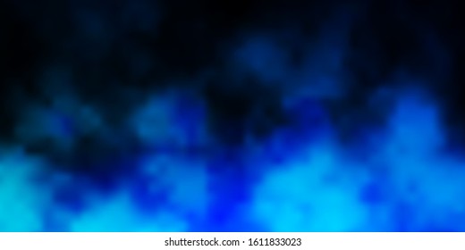 Dark Blue, Green vector layout with cloudscape. Abstract illustration with colorful gradient clouds. Colorful pattern for appdesign.