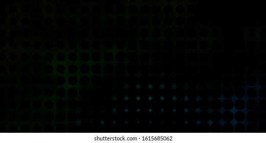 Dark Blue, Green vector layout with circle shapes. Abstract illustration with colorful spots in nature style. Design for posters, banners.