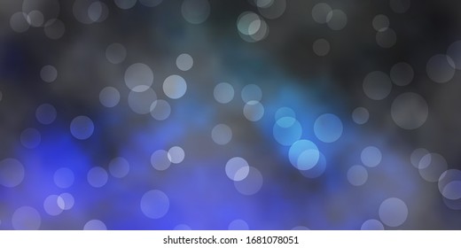 Dark Blue, Green vector layout with circle shapes. Illustration with set of shining colorful abstract spheres. Pattern for booklets, leaflets.