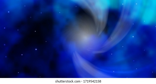 Dark Blue, Green vector layout with bright stars. Blur decorative design in simple style with stars. Pattern for websites, landing pages.