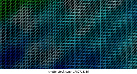 Dark Blue, Green vector layout with lines. Modern abstract illustration with colorful lines. Best design for your posters, banners.