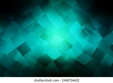 Dark Blue, Green vector layout with lines, rectangles. Rectangles on abstract background with colorful gradient. Pattern can be used for websites.
