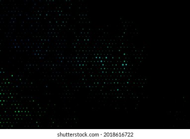 Dark blue, green vector layout with elements of cards. Glitter abstract sketch with isolated symbols of playing cards. Smart design for your business advert of casinos.