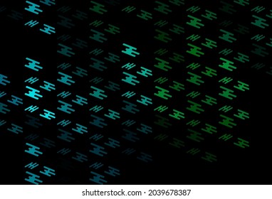 Azul oscuro, diseño vectorial verde con líneas planas. Líneas sobre fondo abstracto borroso con degradado. Fondo para anuncios de TV.