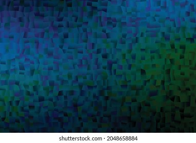 Dark Blue, Green vector layout with rectangles, squares. Rectangles on abstract background with colorful gradient. Background for cell phones.