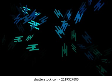 Dark Blue, Green vector layout with flat lines. Blurred decorative design in simple style with lines. Pattern for websites, landing pages.