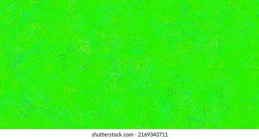 Azul oscuro, diseño vectorial verde con formas triangulares. Magnífica ilustración abstracta con formas triangulares, formas. Patrón de fondo de pantalla.