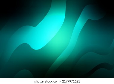 Dark Blue, Green vector layout with wry lines. Brand new colorful illustration in curved style. Elegant pattern for a brand book.
