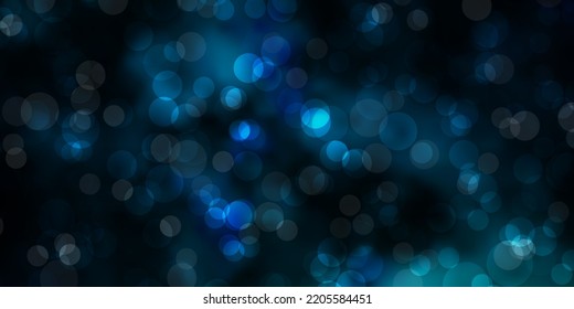 Dark Blue, Green vector layout with circle shapes. Abstract decorative design in gradient style with bubbles. New template for a brand book.