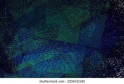 Dark Blue, Green vector layout with wry lines. An elegant bright illustration with gradient lines. Business design for posters, banners.
