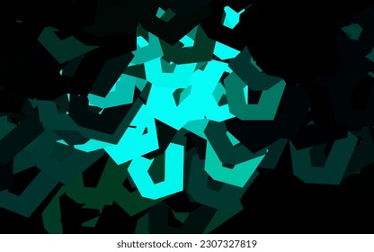 Dunkelblau, grünes Vektorlayout mit sechseckigen Formen. Abstrakte Illustration mit bunten Hexagons. Muster für Werbung, Prospekte.