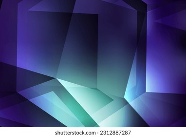 Dark Blue, Green vector layout with hexagonal shapes. Colorful hexagons on blur backdrop. New template for your brand book.