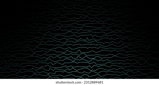 Azul oscuro, diseño vectorial verde con curvas. Nueva ilustración de color con líneas dobladas. Plantilla para el diseño de la interfaz de usuario.