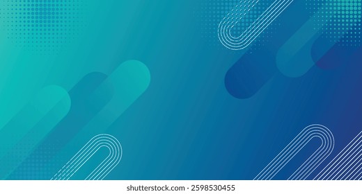 Dark Blue, Green vector layout with flat lines and dots. Decorative shining illustration with lines, dots on abstract template. The pattern can be used as ads, poster, banner for commercial.