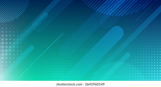 Dark Blue, Green vector layout with flat lines and dots. Decorative shining illustration with lines, dots on abstract template. The pattern can be used as ads, poster, banner for commercial.