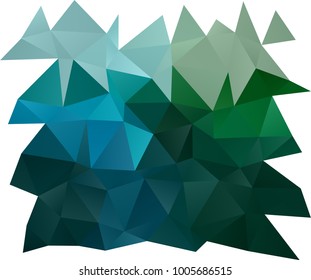 Dark Blue, Green vector low poly template. Shining illustration, which consist of triangles. A completely new design for your business.