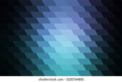 Dark Blue, Green vector low poly background. A sample with a polygonal design. Illustration in polygonal style with repeating squares