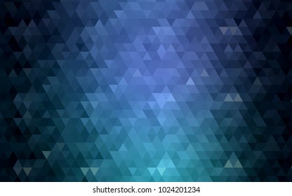 Dark Blue, Green vector low poly pattern. Shining illustration, which consist of triangles. The completely new template can be used for your brand book.