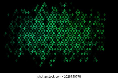 Dark Blue, Green vector low poly background. A sample with a polygonal design. Illustration in polygonal style with repeating squares