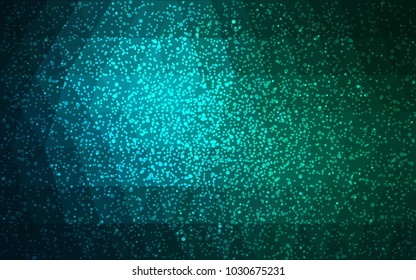 Dark Blue, Green vector low poly crystal background with snowflakes. Polygon christmas design pattern . Low poly illustration of New Year celebration.