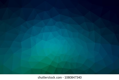 Dark Blue, Green vector low poly texture. Modern abstract illustration with triangles. Pattern for a brand book's backdrop.