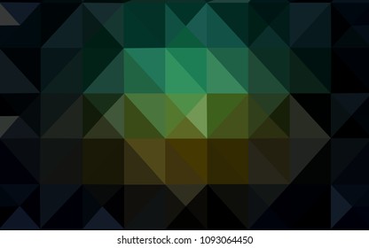 Dark Blue, Green vector low poly layout. Colorful illustration in abstract style with triangles. The template for cell phone's backgrounds.