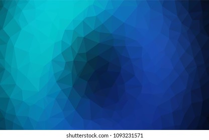Dark Blue, Green vector low poly cover. Creative illustration in halftone style with triangles. Template for cell phone's backgrounds.