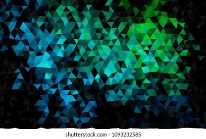 Dark Blue, Green vector low poly template. Glitter abstract illustration with an elegant design. The completely new template can be used for your brand book.