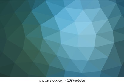 Dark Blue, Green vector low poly background. Creative geometric illustration in Origami style with gradient. Brand new style for your business design.