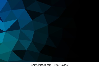 Dark Blue, Green vector low poly low poly. Geometric illustration in Origami style with gradient.  The template can be used as a background for cell phones.