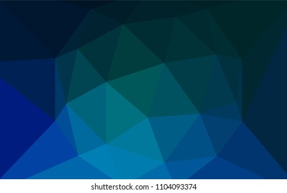 Dark Blue, Green vector low poly layout. Colorful illustration in polygonal style with gradient. Pattern for a brand book's backdrop.