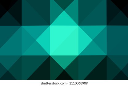 Dark Blue, Green vector low poly texture. Creative illustration in halftone style with gradient. Brand-new style for your business design.
