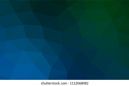 Dark Blue, Green vector low poly pattern. Modern geometrical abstract illustration with gradient. The elegant pattern can be used as part of a brand book.