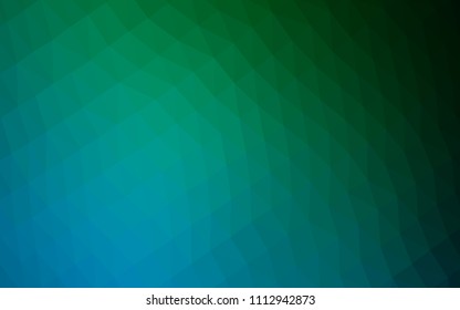 Dark Blue, Green vector low poly layout. A sample with polygonal shapes. A completely new template for your business design.