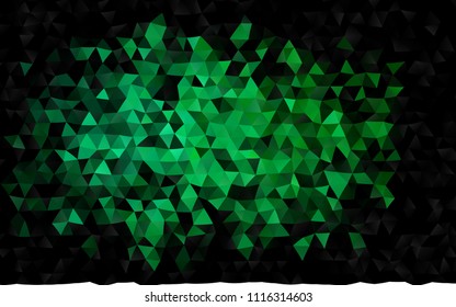 Dark Blue, Green vector low poly template. Glitter abstract illustration with an elegant design. The textured pattern can be used for background.