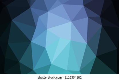 Dark Blue, Green vector low poly cover. Colorful abstract illustration with gradient. Brand-new style for your business design.