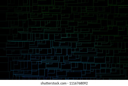 Dark Blue, Green vector low poly background. A sample with a polygonal design. Illustration in polygonal style with repeating squares