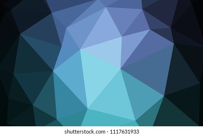 Dark Blue, Green vector low poly texture. Geometric illustration in Origami style with gradient.  Template for cell phone's backgrounds.