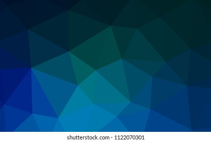 Dark Blue, Green vector low poly cover. Modern abstract illustration with triangles. Pattern for a brand book's backdrop.