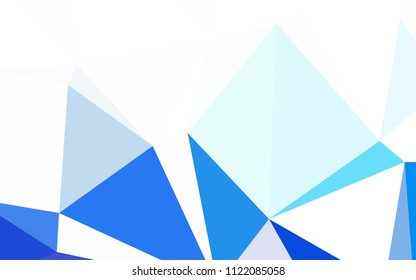 Dark Blue, Green vector low poly layout. Colorful illustration in abstract style with triangles. New template for your brand book.