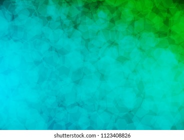 Dark Blue, Green vector low poly background. Geometric illustration in Origami style with gradient.  Brand new design for your business.