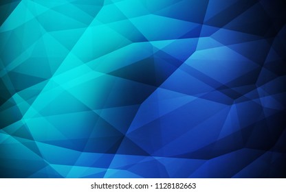 Dark Blue, Green vector low poly texture. A sample with polygonal shapes. Textured pattern for your backgrounds.