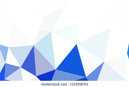 Dark Blue, Green vector low poly cover. Creative illustration in halftone style with triangles. Brand new style for your business design.