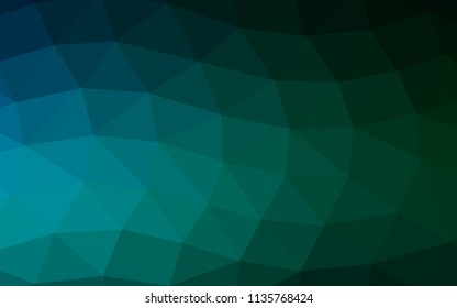 Dark Blue, Green vector low poly low poly. A vague abstract illustration with gradient. A completely new design for your business.