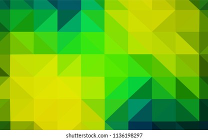 Dark Blue, Green vector low poly layout. Shining polygonal illustration, which consist of triangles. Completely new template for your banner.