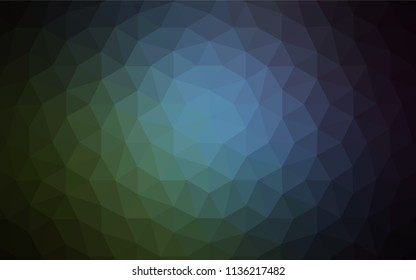 Dark Blue, Green vector low poly cover. A completely new color illustration in a polygonal style. Completely new template for your banner.